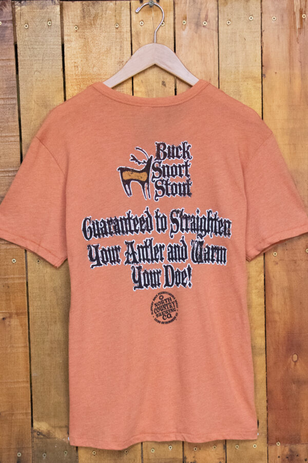 Buck Snort Stout "Straighten Your Antler" T-Shirt - Back